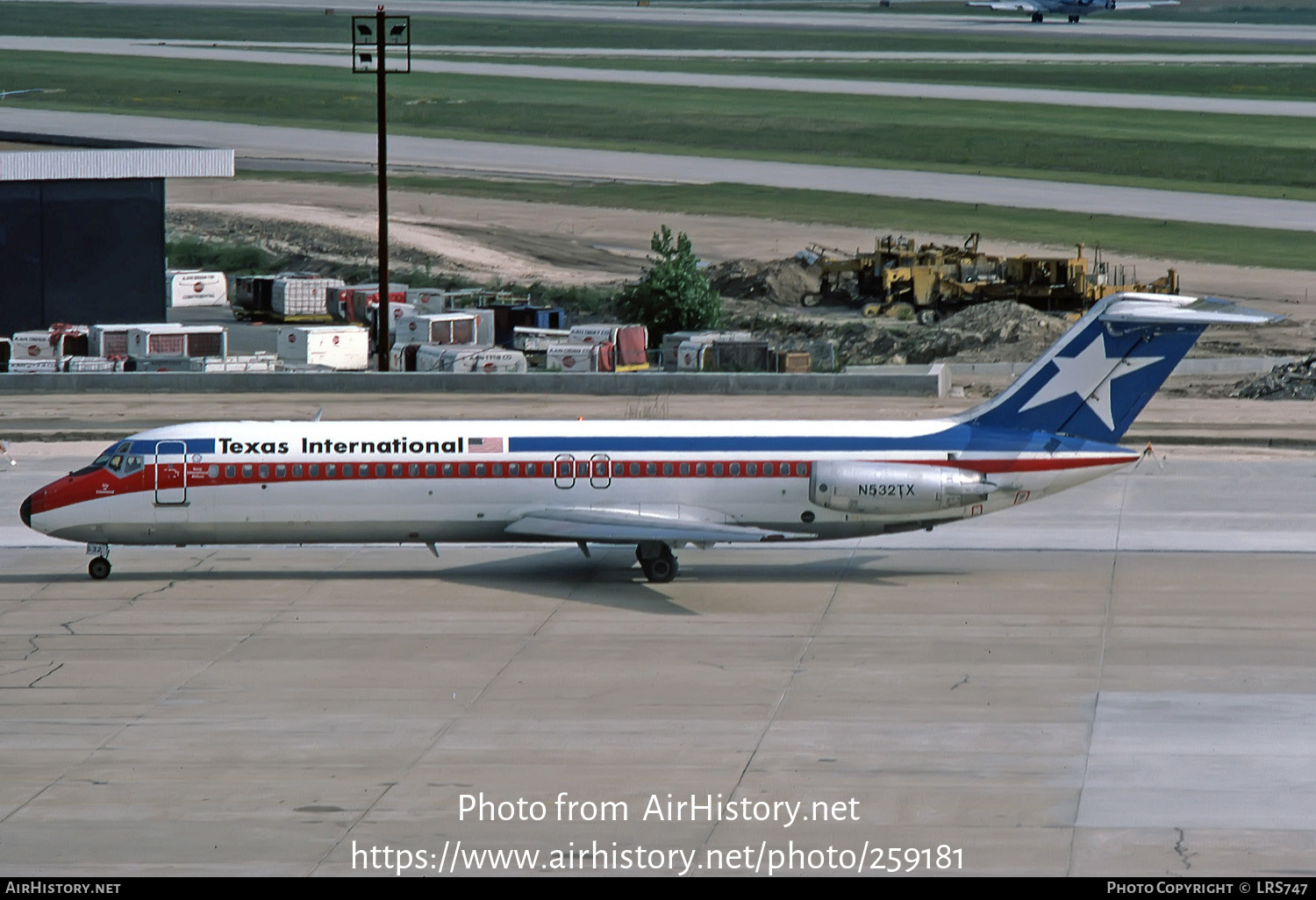 Aircraft Photo of N532TX | McDonnell Douglas DC-9-32 | Texas International Airlines | AirHistory.net #259181