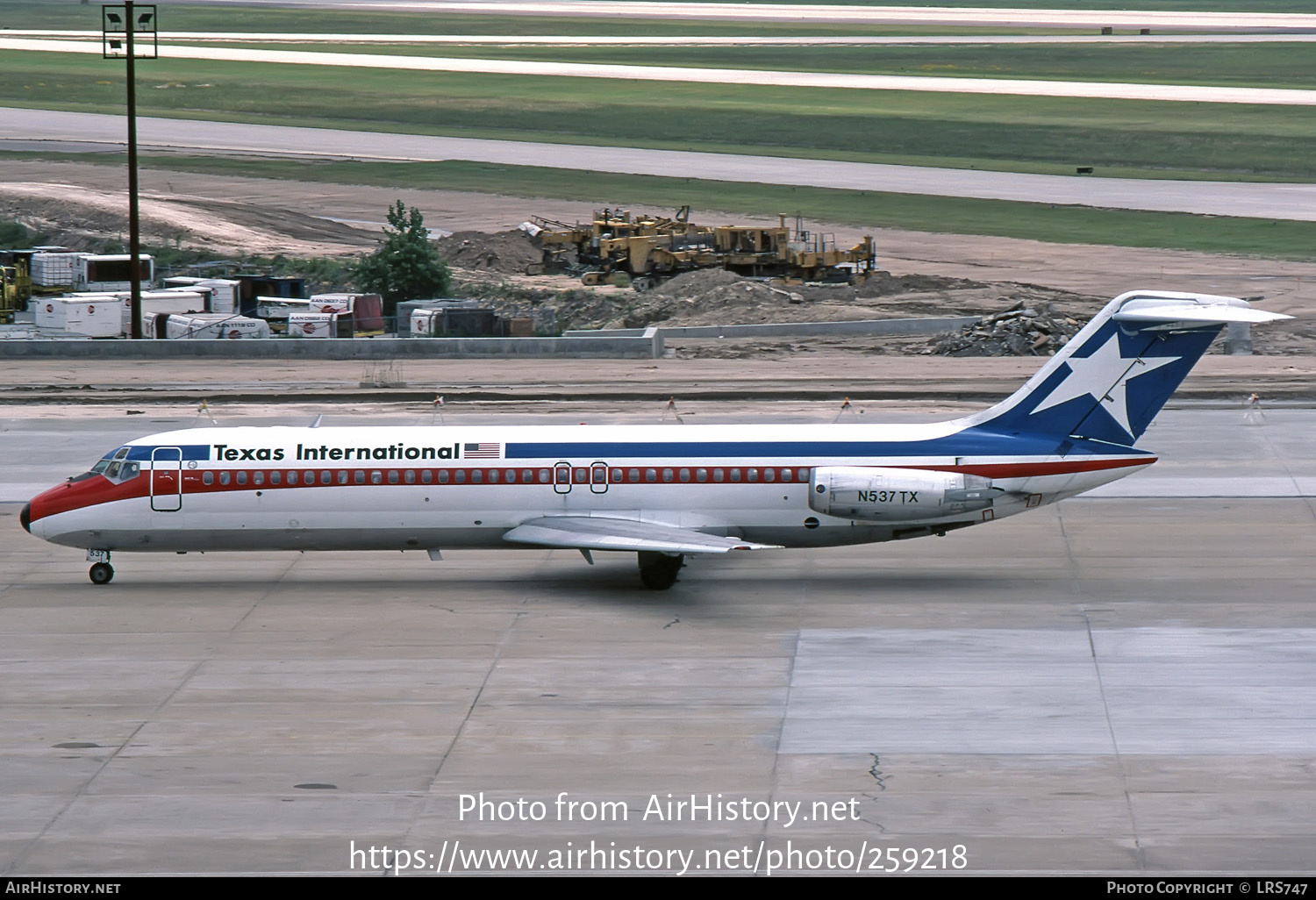 Aircraft Photo of N537TX | McDonnell Douglas DC-9-32 | Texas International Airlines | AirHistory.net #259218