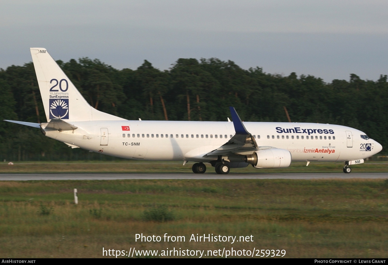 Aircraft Photo of TC-SNM | Boeing 737-8BK | SunExpress | AirHistory.net #259329