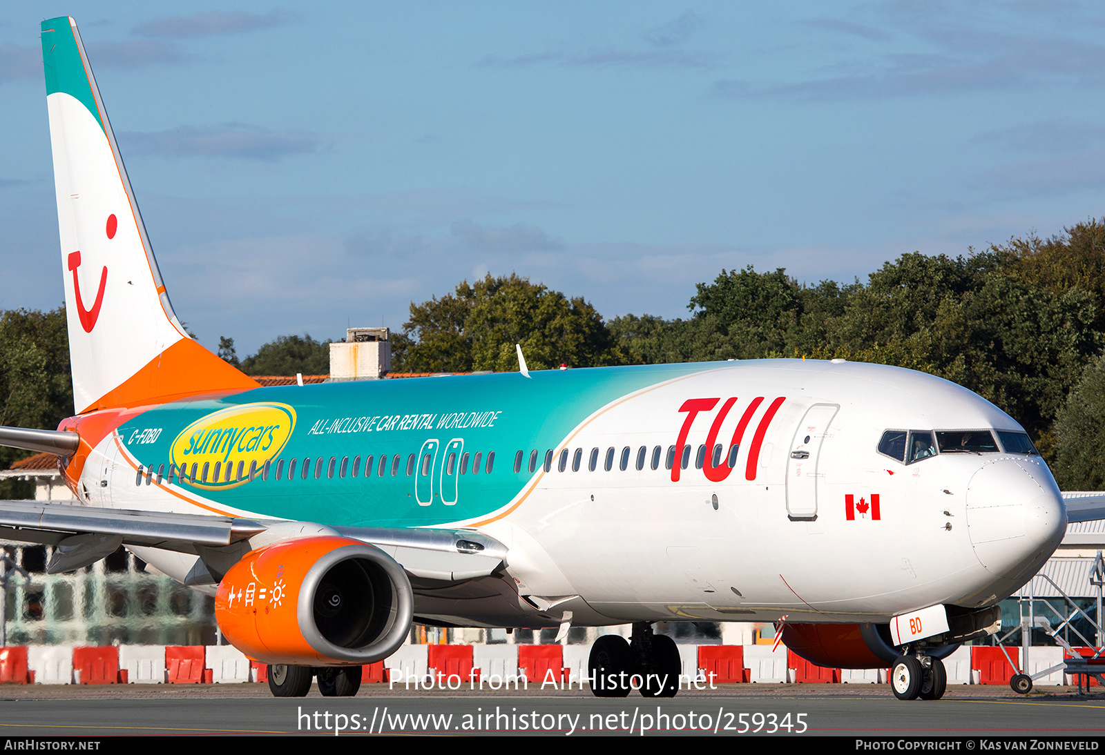 Aircraft Photo of C-FDBD | Boeing 737-8Q8 | TUI | AirHistory.net #259345