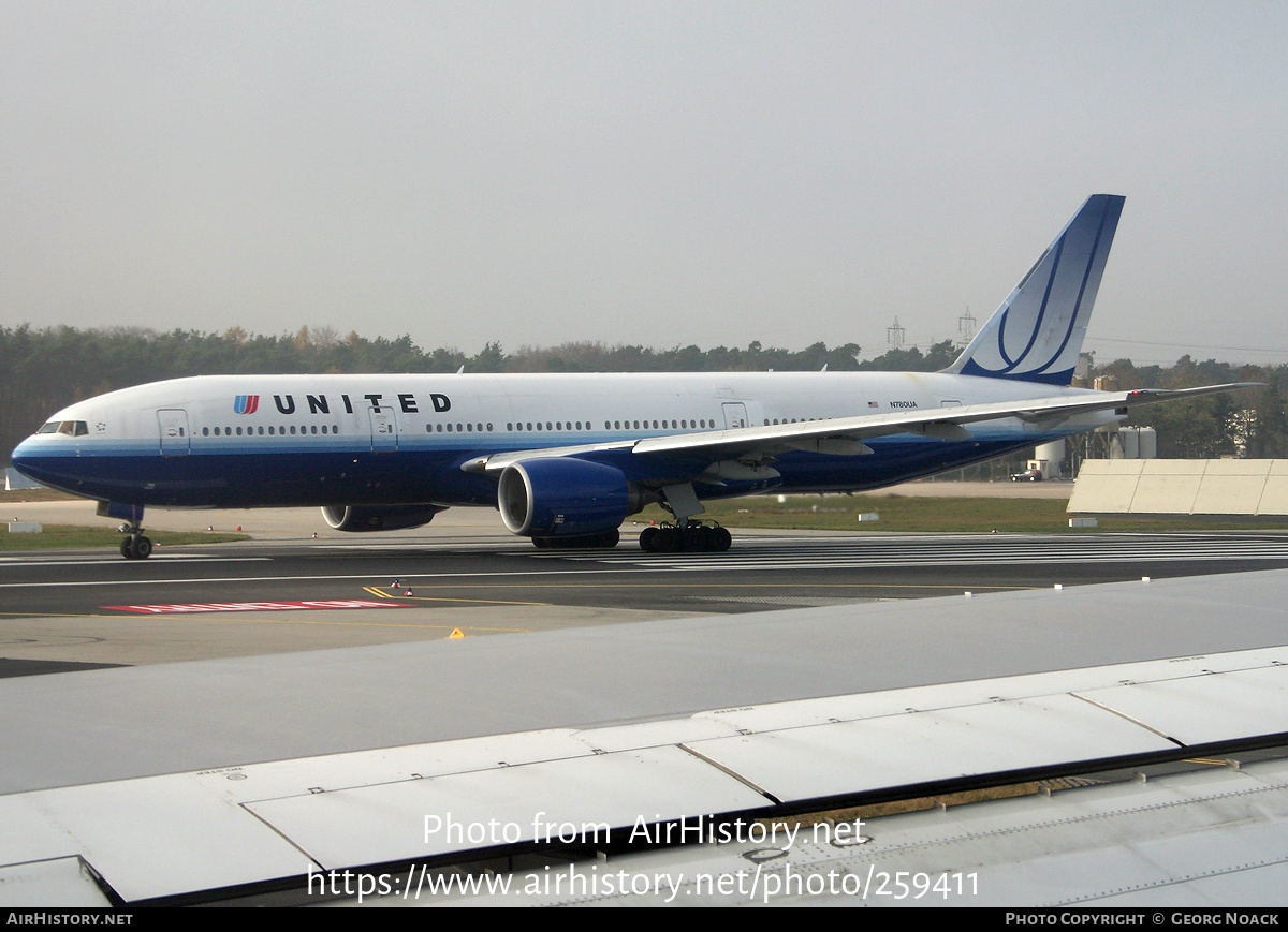 Aircraft Photo of N780UA | Boeing 777-222 | United Airlines | AirHistory.net #259411