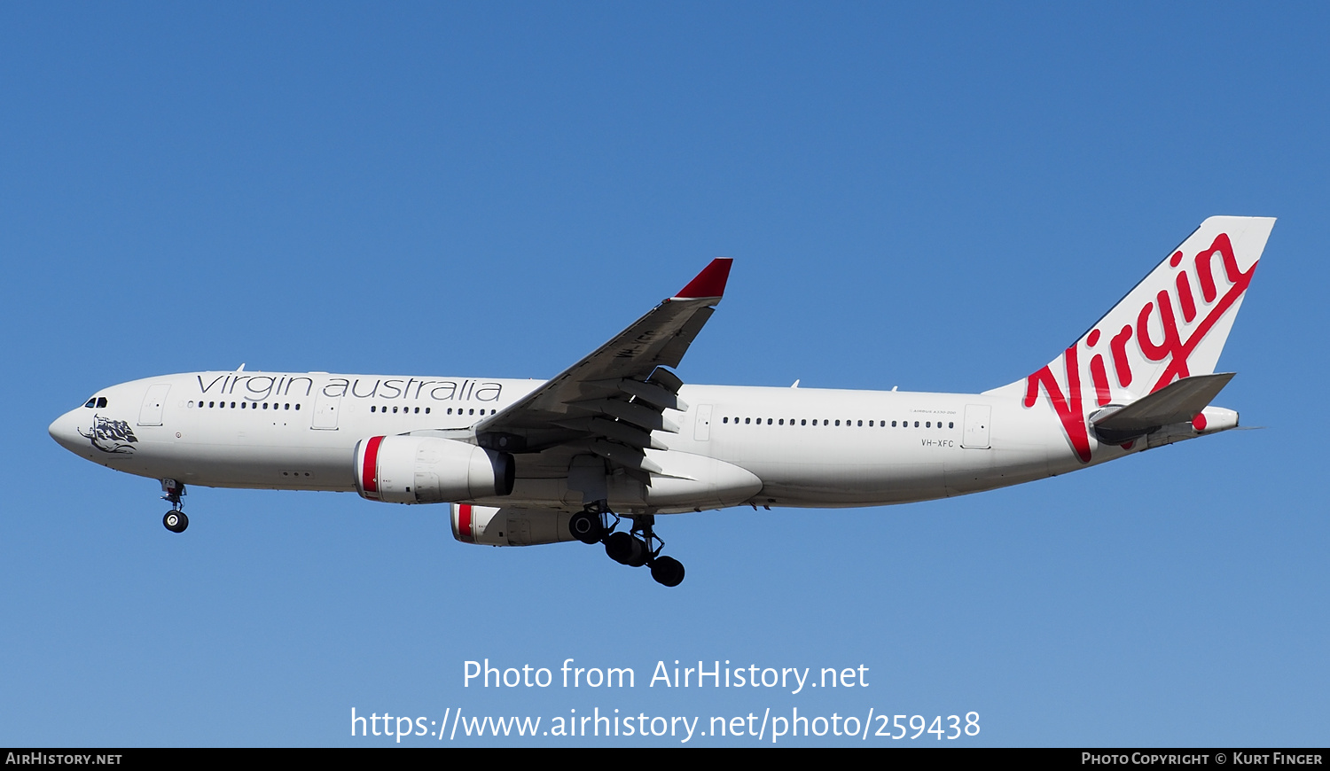 Aircraft Photo of VH-XFC | Airbus A330-243 | Virgin Australia Airlines | AirHistory.net #259438