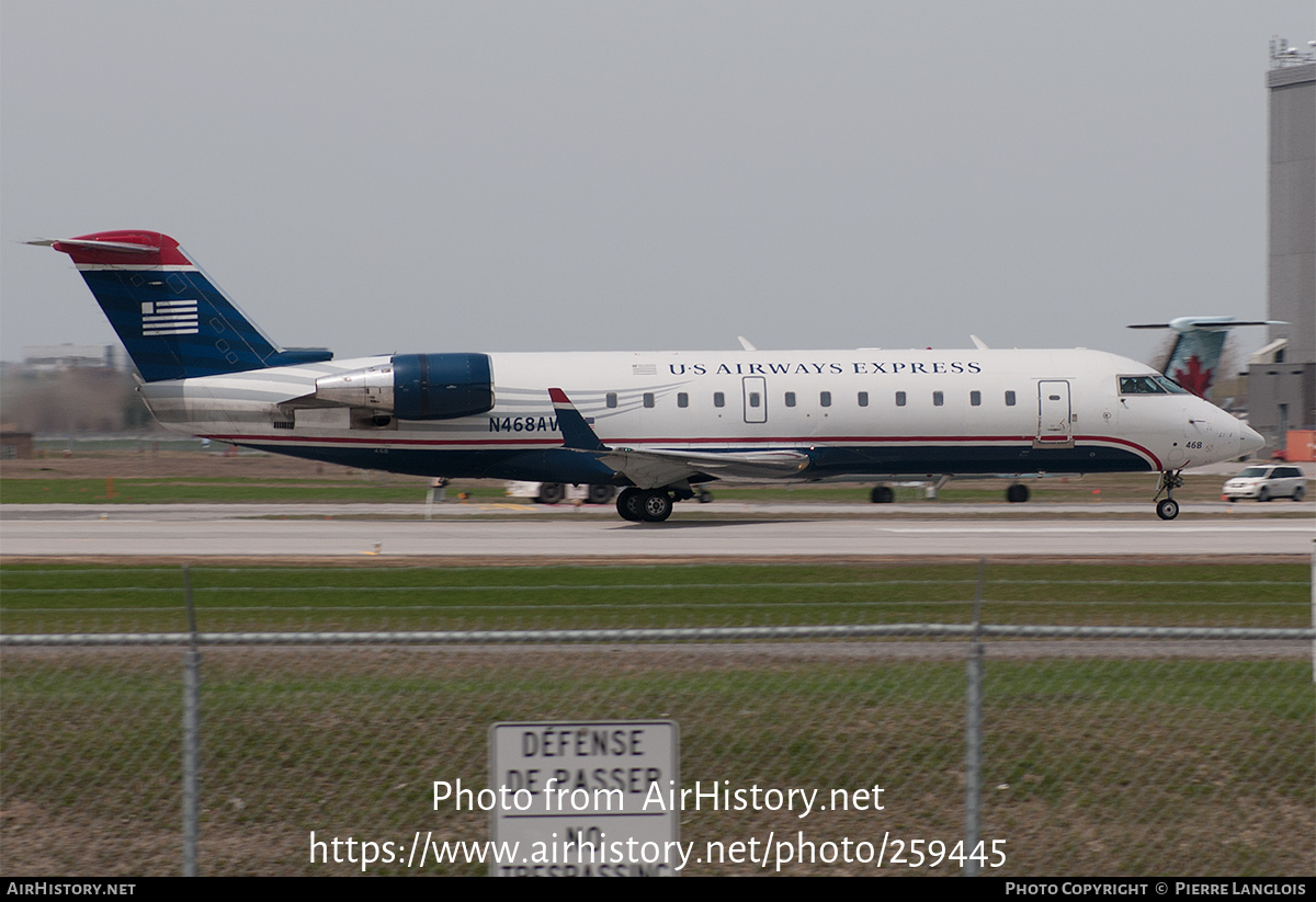 Aircraft Photo of N468AW | Bombardier CRJ-200LR (CL-600-2B19) | US Airways Express | AirHistory.net #259445