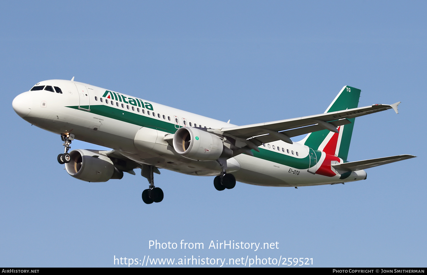 Aircraft Photo of EI-DTG | Airbus A320-216 | Alitalia | AirHistory.net #259521