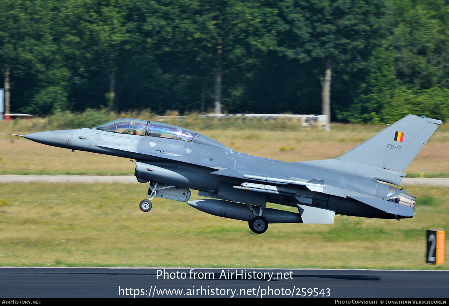 Aircraft Photo of FB17 | General Dynamics F-16BM Fighting Falcon | Belgium - Air Force | AirHistory.net #259543