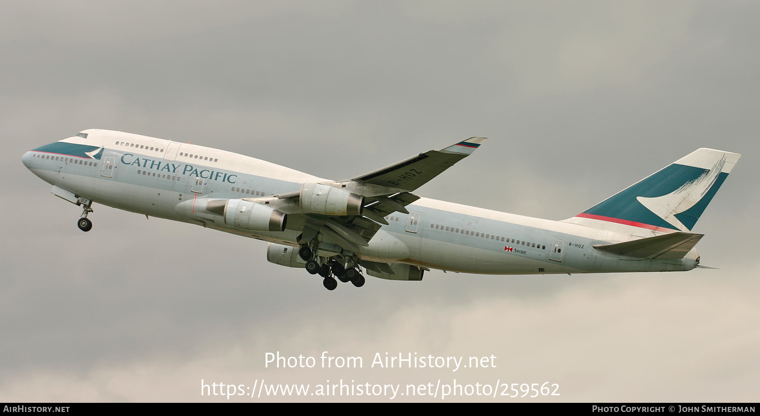 Aircraft Photo Of B-HOZ | Boeing 747-467 | Cathay Pacific Airways ...