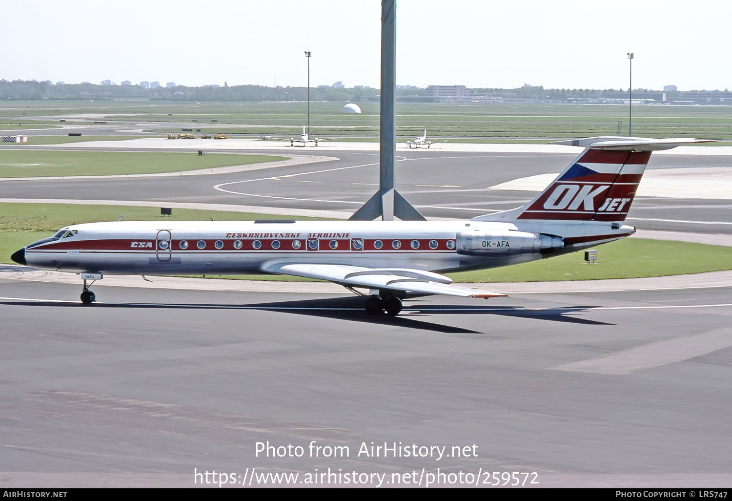 Aircraft Photo of OK-AFA | Tupolev Tu-134A | ČSA - Československé Aerolinie - Czechoslovak Airlines | AirHistory.net #259572