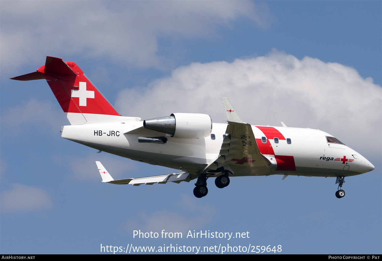 Aircraft Photo of HB-JRC | Bombardier Challenger 604 (CL-600-2B16) | REGA - Swiss Air Ambulance | AirHistory.net #259648