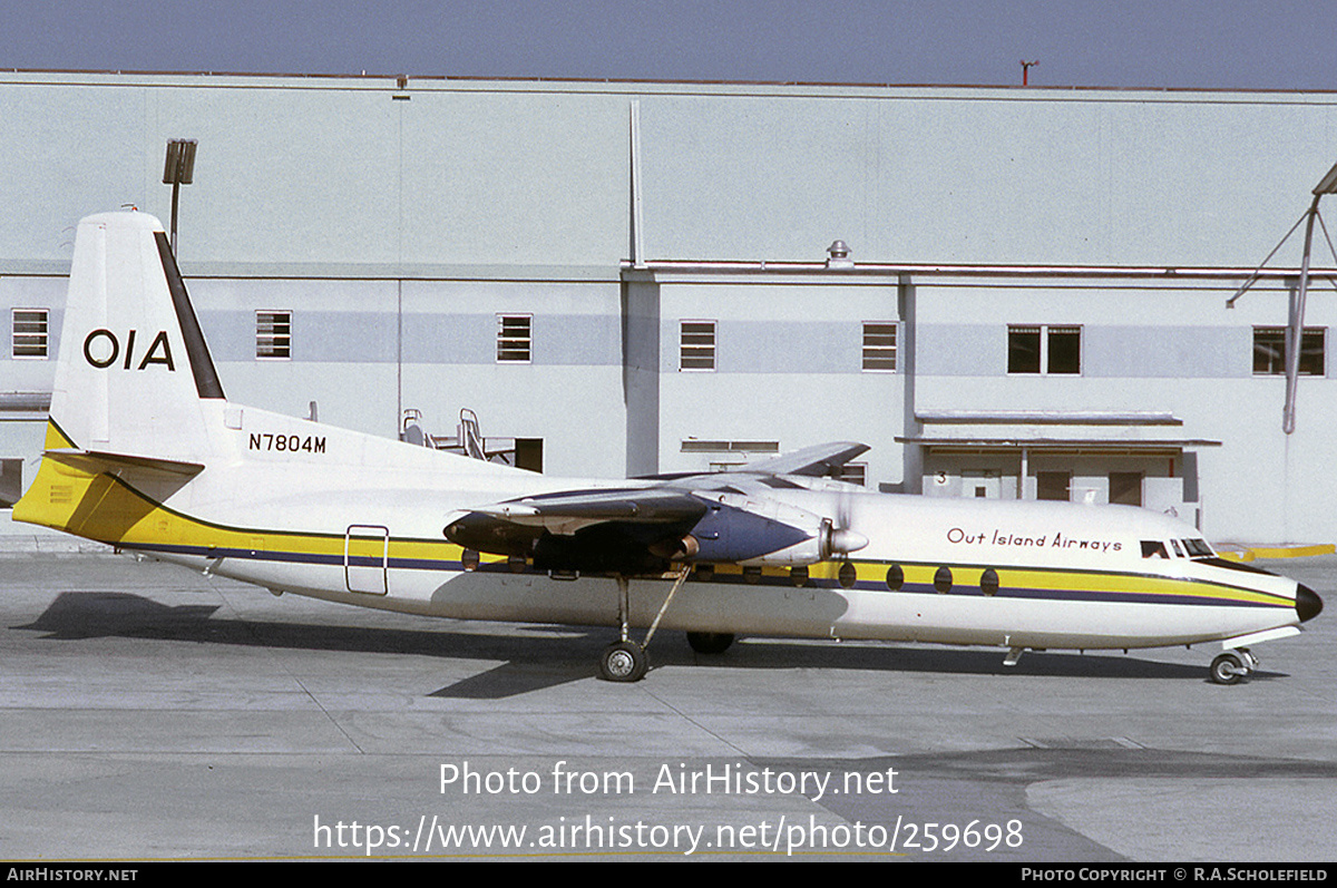 Aircraft Photo of N7804M | Fairchild Hiller FH-227E | Out Island Airways - OIA | AirHistory.net #259698