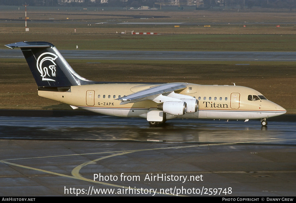 Aircraft Photo of G-ZAPK | British Aerospace BAe-146-200QC | Titan Airways | AirHistory.net #259748