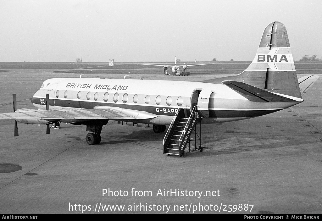 Aircraft Photo of G-BAPG | Vickers 814 Viscount | British Midland Airways - BMA | AirHistory.net #259887