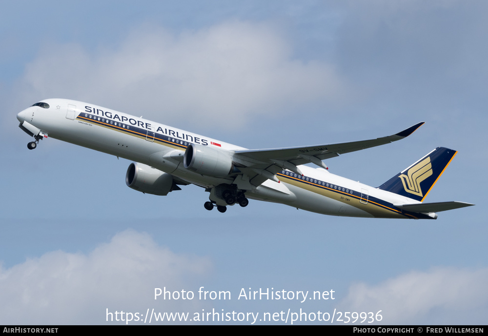 Aircraft Photo of 9V-SMV | Airbus A350-941 | Singapore Airlines | AirHistory.net #259936