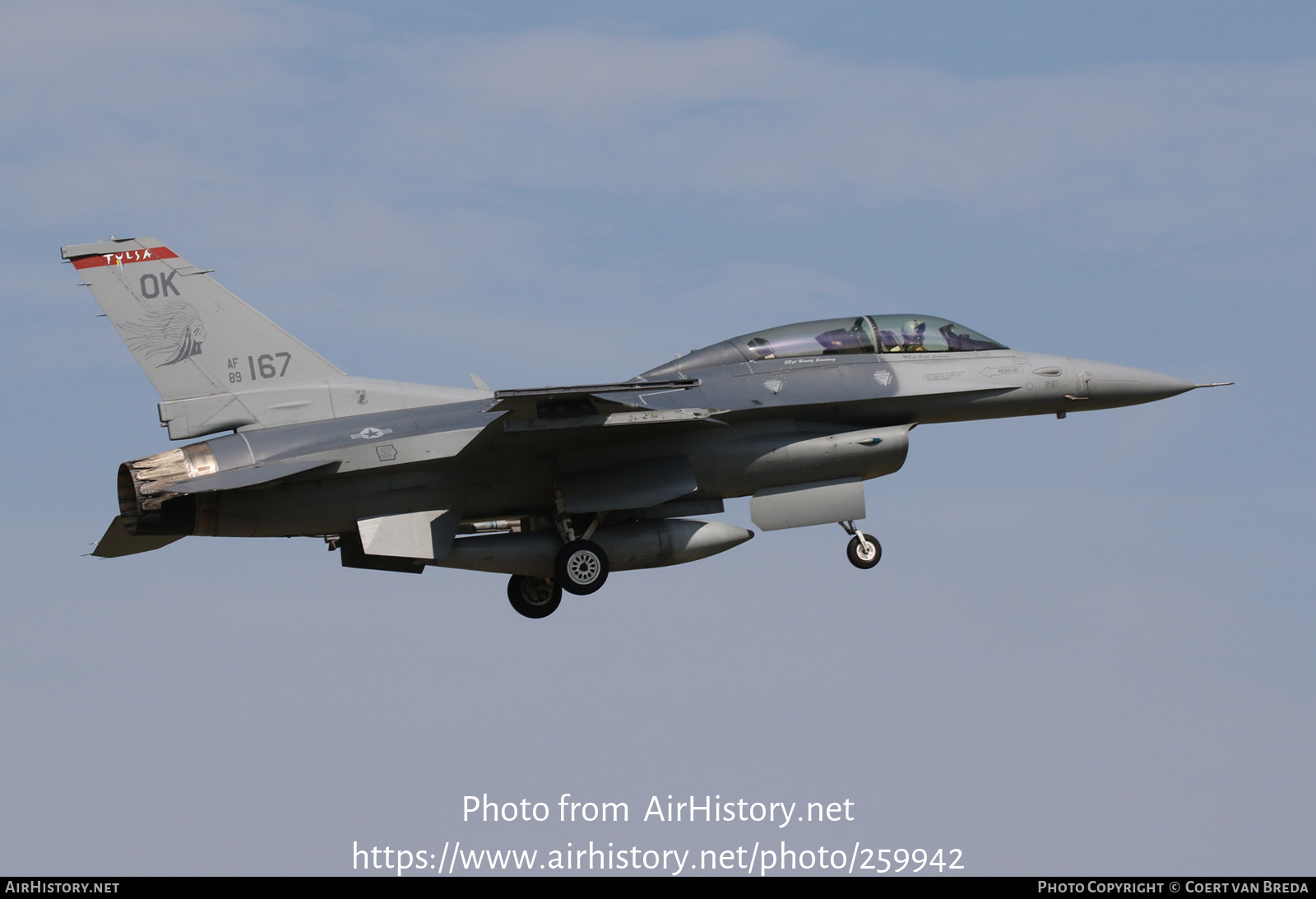 Aircraft Photo of 89-2167 / AF89-167 | General Dynamics F-16DM Fighting Falcon | USA - Air Force | AirHistory.net #259942