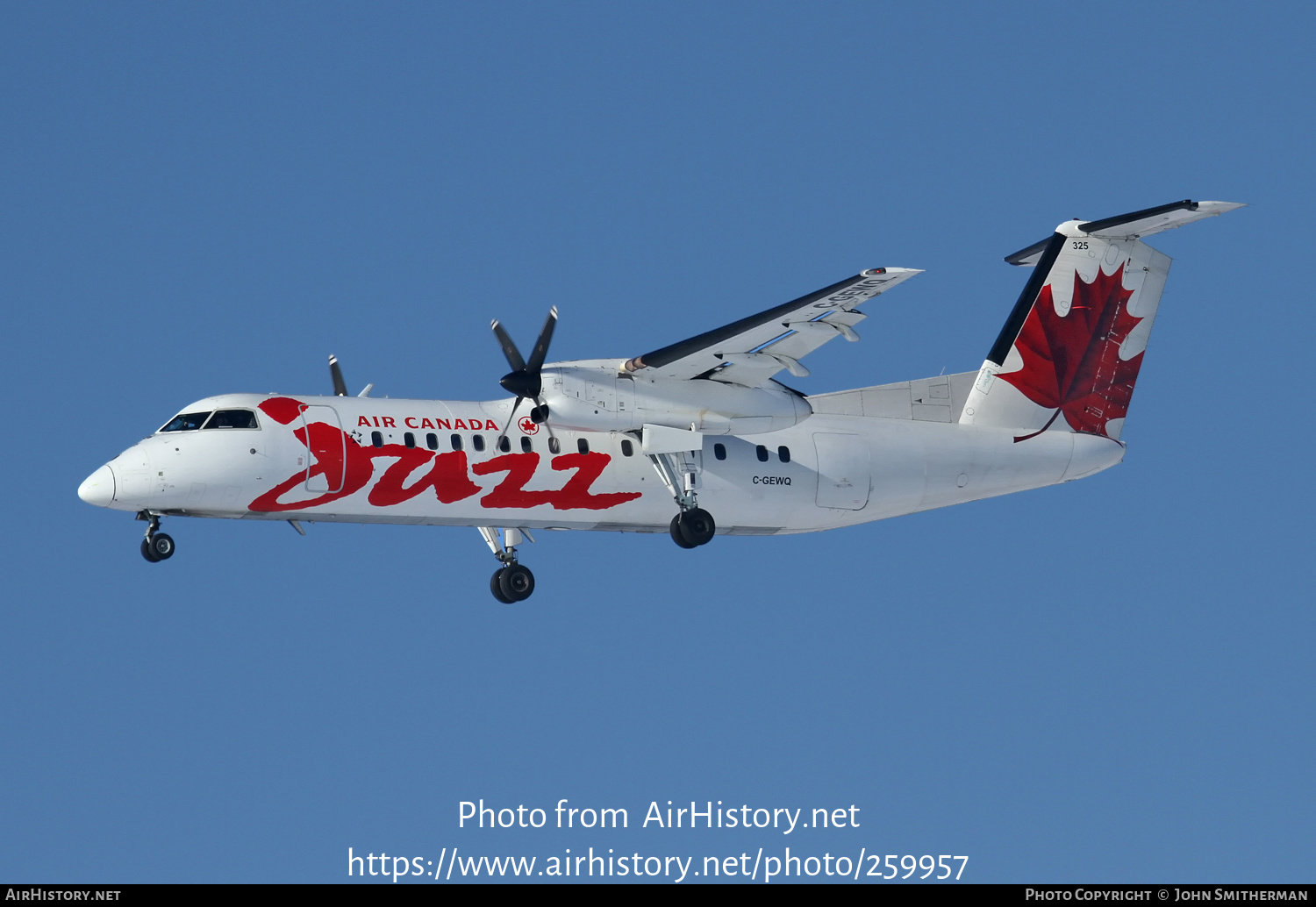 Aircraft Photo of C-GEWQ | De Havilland Canada DHC-8-311Q Dash 8 | Air Canada Jazz | AirHistory.net #259957