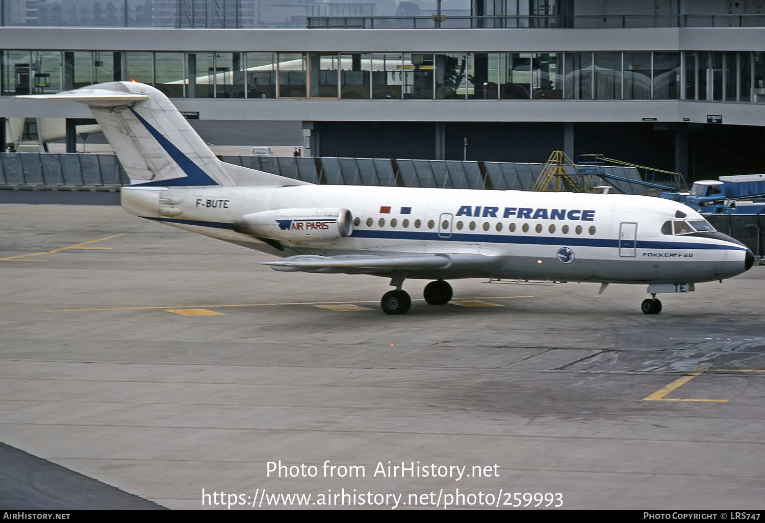 Aircraft Photo of F-BUTE | Fokker F28-1000 Fellowship | Air France | AirHistory.net #259993