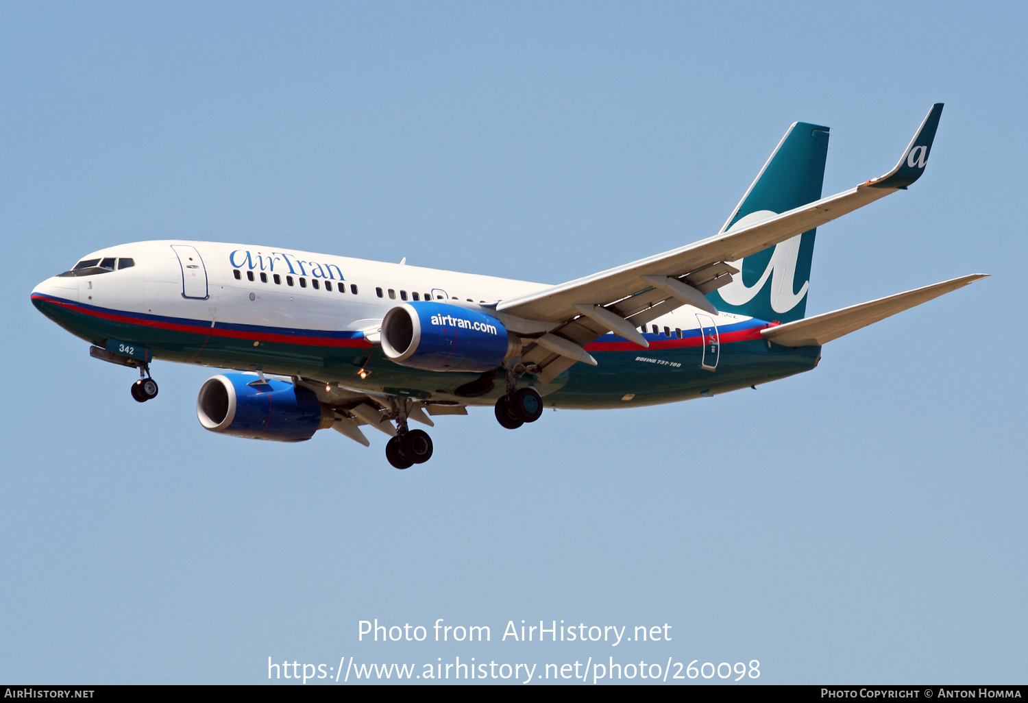 Aircraft Photo of N316AT | Boeing 737-7BD | AirTran | AirHistory.net #260098