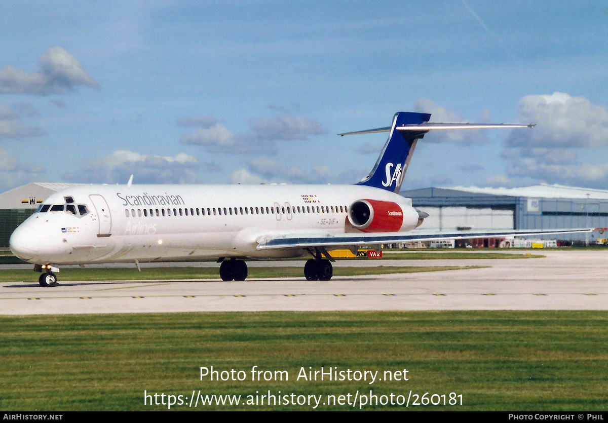 Aircraft Photo of SE-DIF | McDonnell Douglas MD-87 (DC-9-87) | Scandinavian Airlines - SAS | AirHistory.net #260181