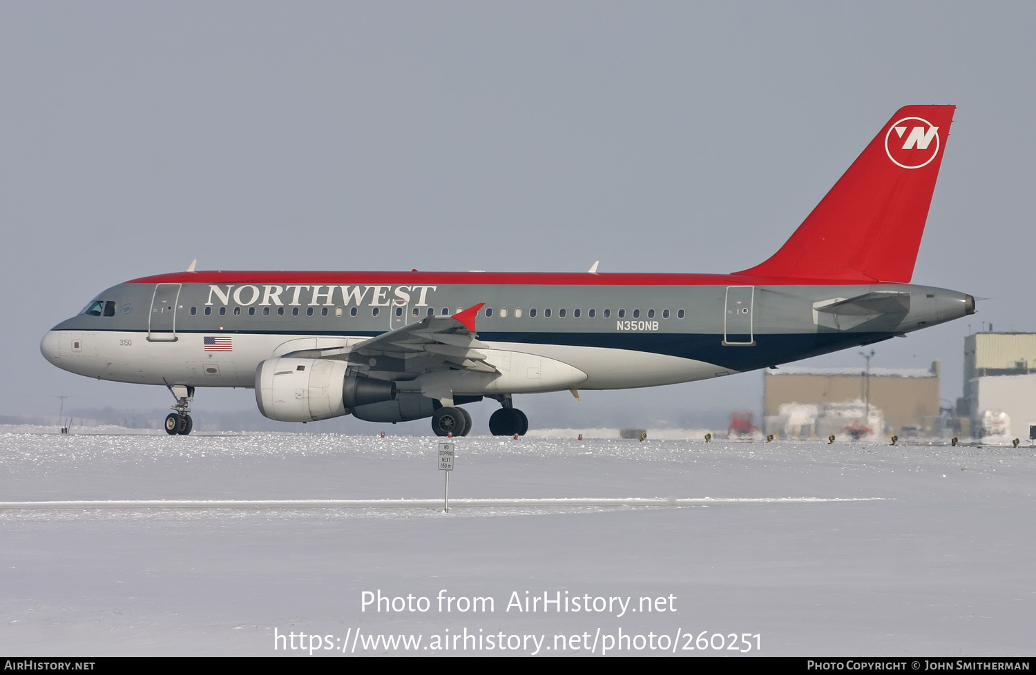 Aircraft Photo of N350NB | Airbus A319-114 | Northwest Airlines | AirHistory.net #260251