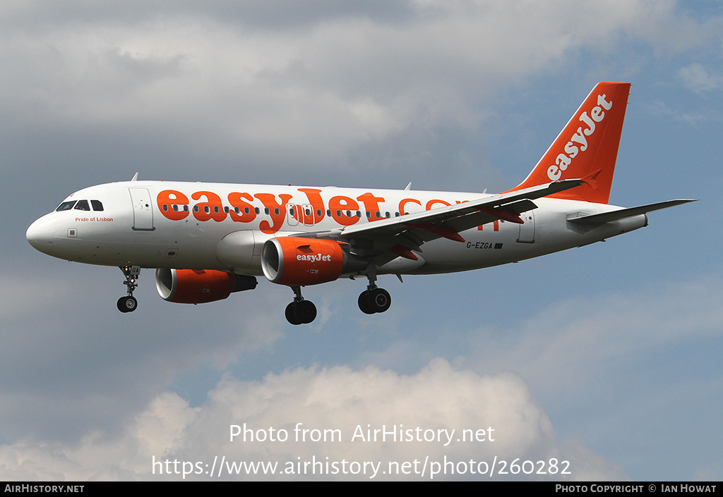 Aircraft Photo of G-EZGA | Airbus A319-111 | EasyJet | AirHistory.net #260282