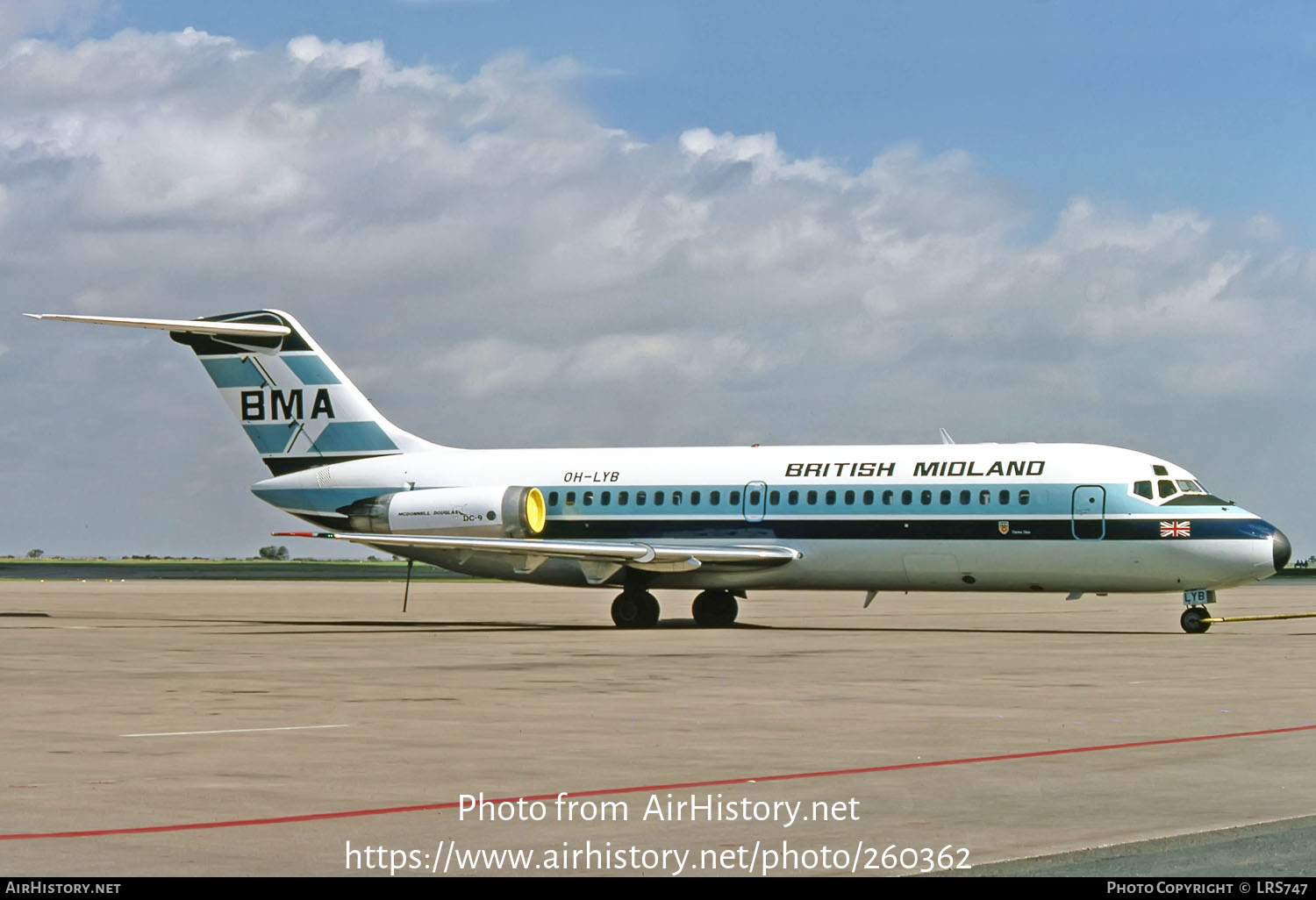 Aircraft Photo of OH-LYB | Douglas DC-9-14 | British Midland Airways - BMA | AirHistory.net #260362