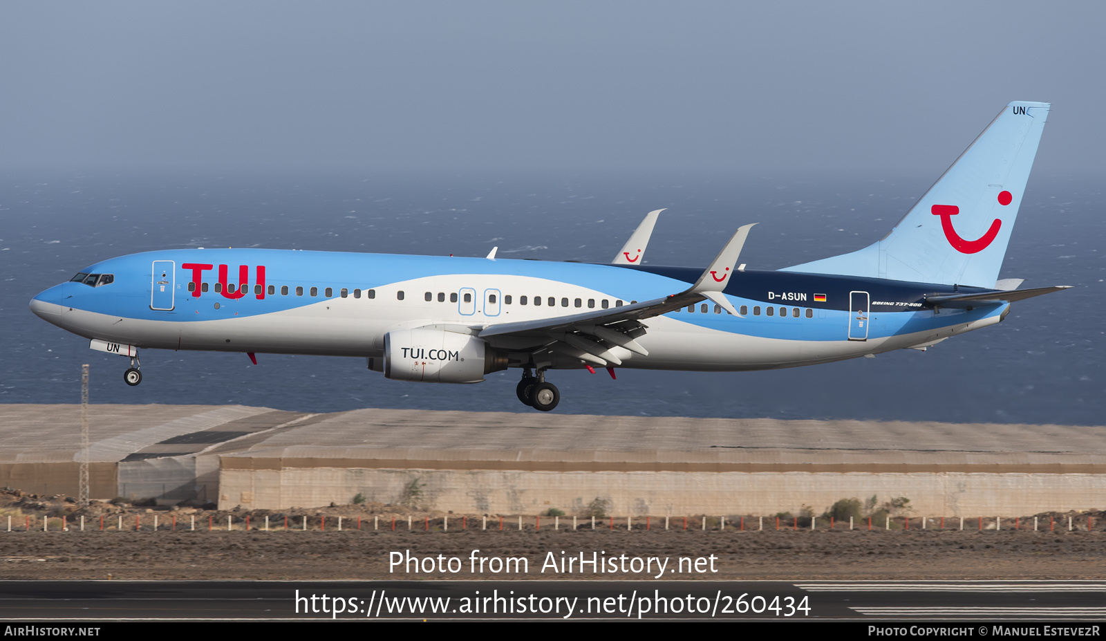 Aircraft Photo of D-ASUN | Boeing 737-8BK | TUI | AirHistory.net #260434