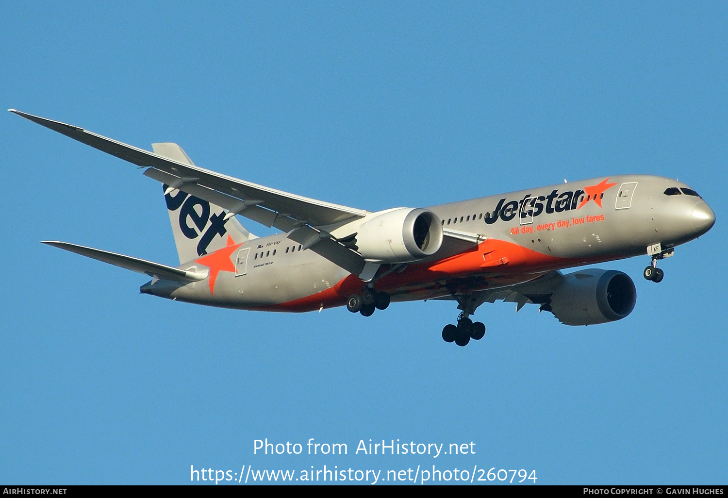 Aircraft Photo of VH-VKF | Boeing 787-8 Dreamliner | Jetstar Airways | AirHistory.net #260794