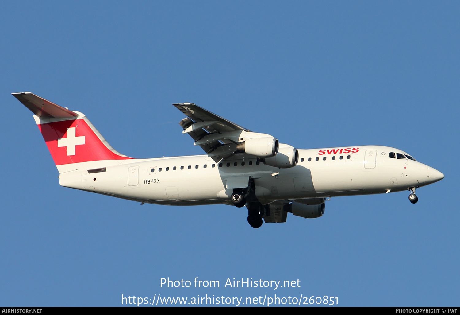 Aircraft Photo of HB-IXX | BAE Systems Avro 146-RJ100 | Swiss International Air Lines | AirHistory.net #260851