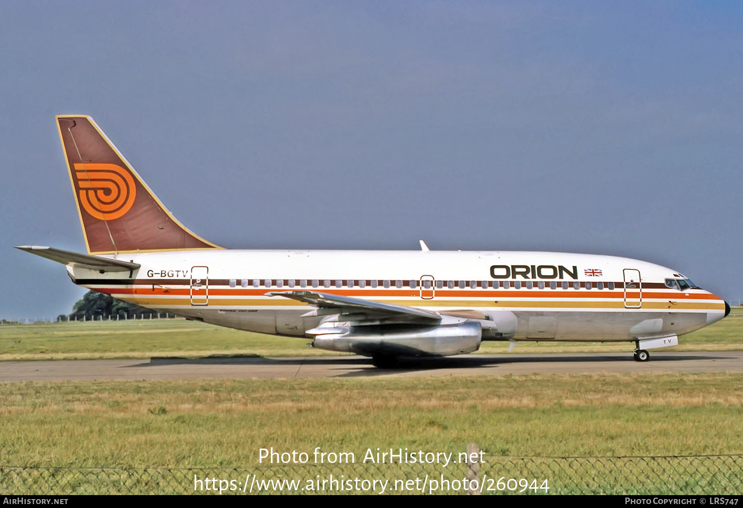 Aircraft Photo of G-BGTV | Boeing 737-2T5/Adv | Orion Airways | AirHistory.net #260944