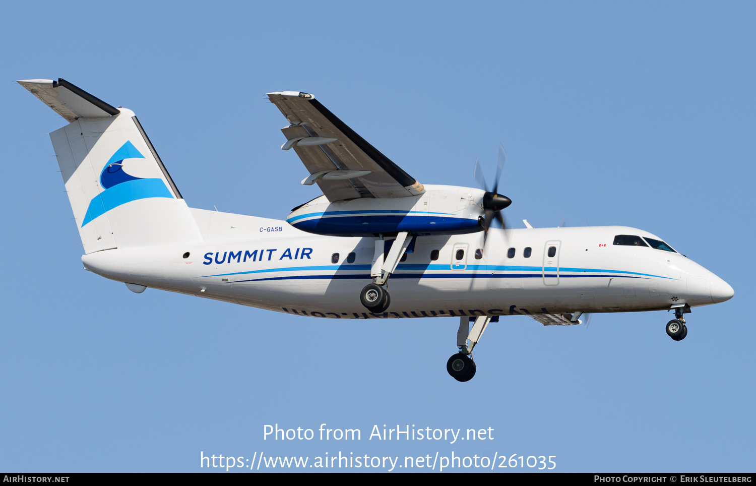 Aircraft Photo of C-GASB | De Havilland Canada DHC-8-102 Dash 8 | Summit Air | AirHistory.net #261035