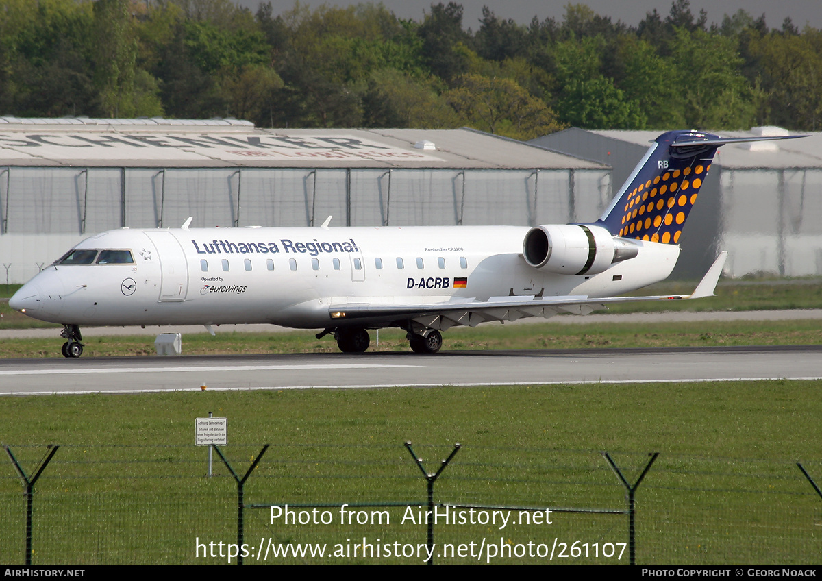 Aircraft Photo of D-ACRB | Bombardier CRJ-200ER (CL-600-2B19) | Lufthansa Regional | AirHistory.net #261107