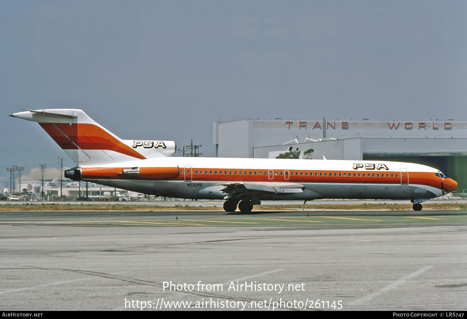 Aircraft Photo of N532PS | Boeing 727-214 | PSA - Pacific Southwest Airlines | AirHistory.net #261145