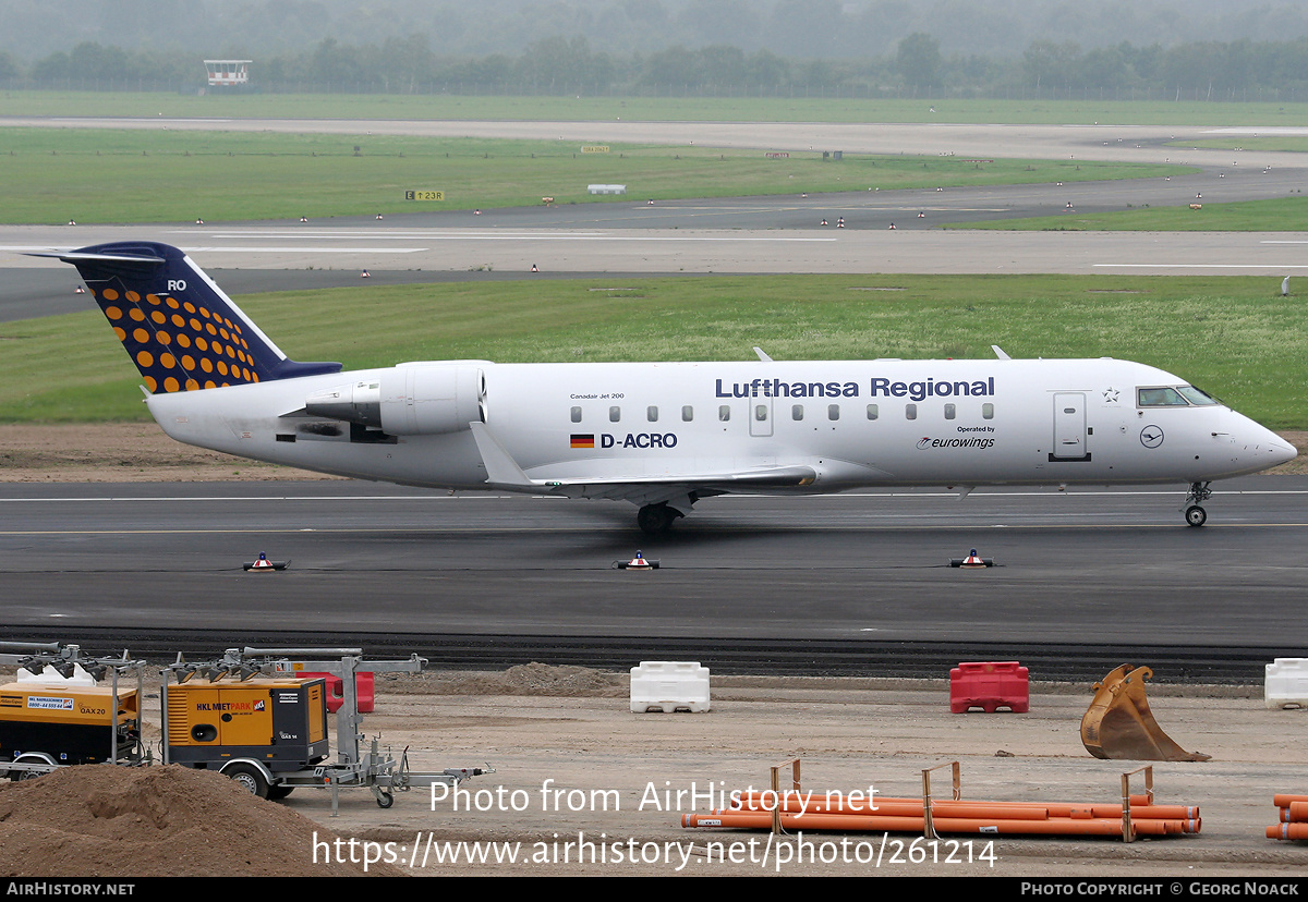 Aircraft Photo of D-ACRO | Bombardier CRJ-200LR (CL-600-2B19) | Lufthansa Regional | AirHistory.net #261214