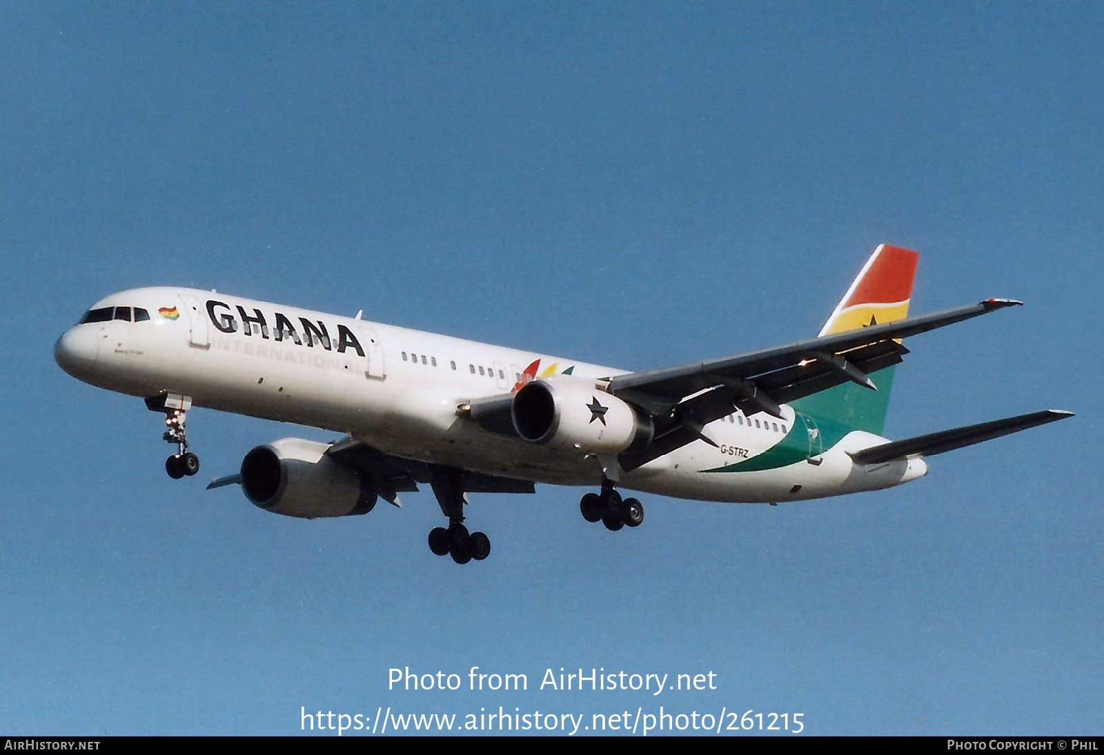 Aircraft Photo of G-STRZ | Boeing 757-258 | Ghana International Airlines | AirHistory.net #261215