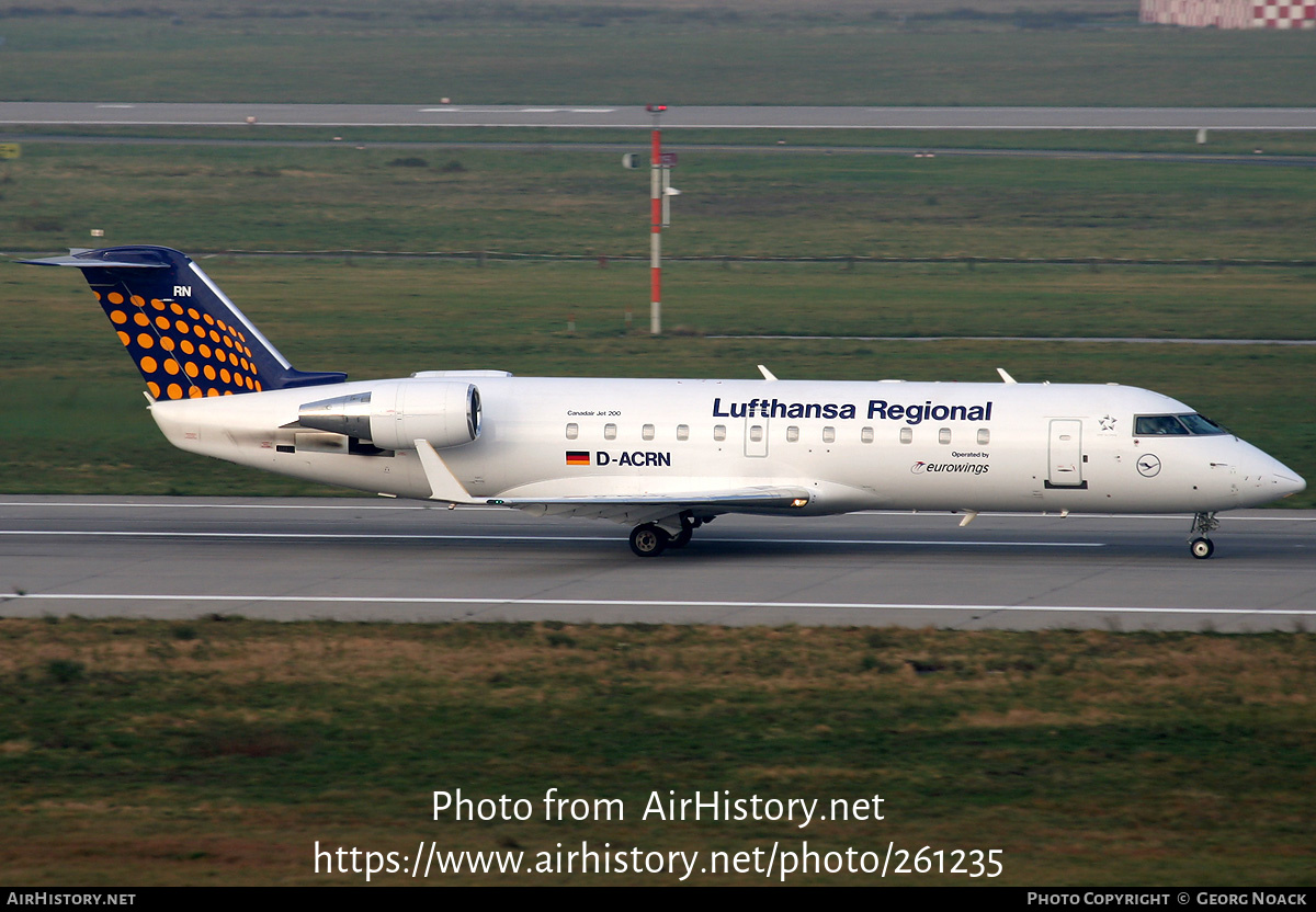 Aircraft Photo of D-ACRN | Bombardier CRJ-200LR (CL-600-2B19) | Lufthansa Regional | AirHistory.net #261235