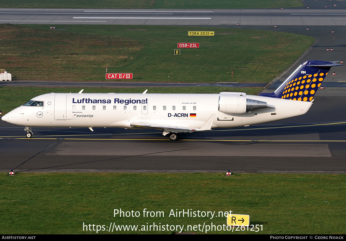 Aircraft Photo of D-ACRN | Bombardier CRJ-200LR (CL-600-2B19) | Lufthansa Regional | AirHistory.net #261251