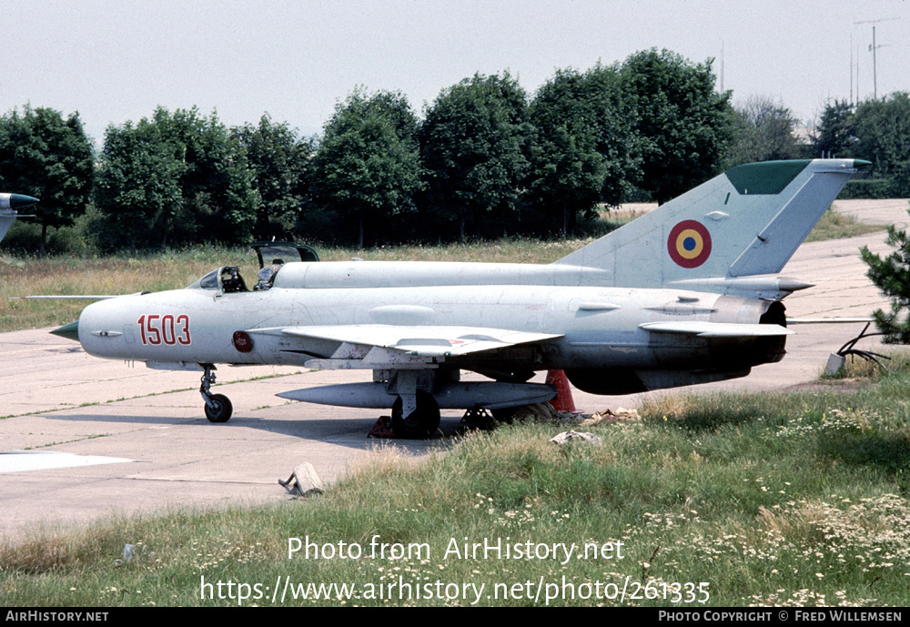 Aircraft Photo of 1503 | Mikoyan-Gurevich MiG-21R | Romania - Air Force | AirHistory.net #261335