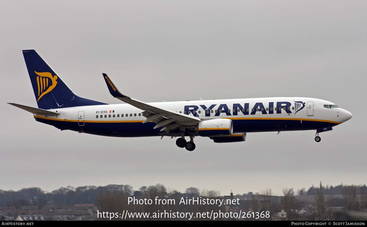 Aircraft Photo of EI-EVG | Boeing 737-8AS | Ryanair | AirHistory.net #261368