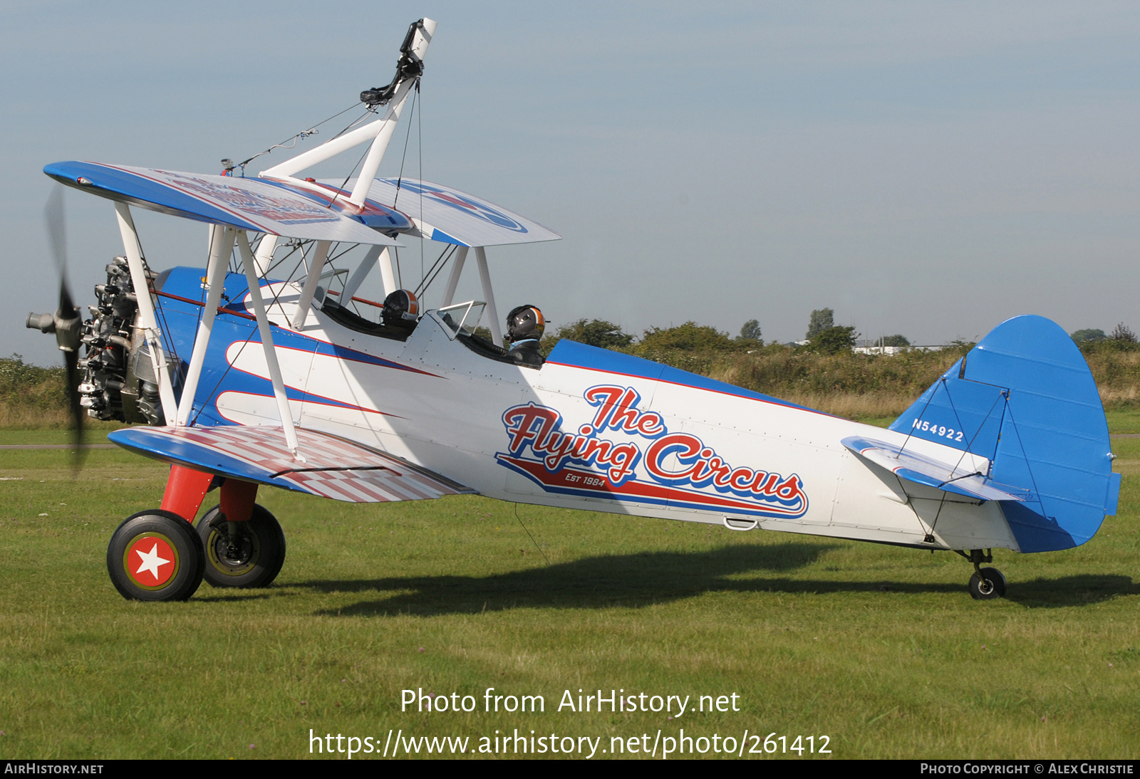 Aircraft Photo of N54922 | Boeing N2S-4/R985 Kaydet (A75N1) | The Flying Circus | AirHistory.net #261412