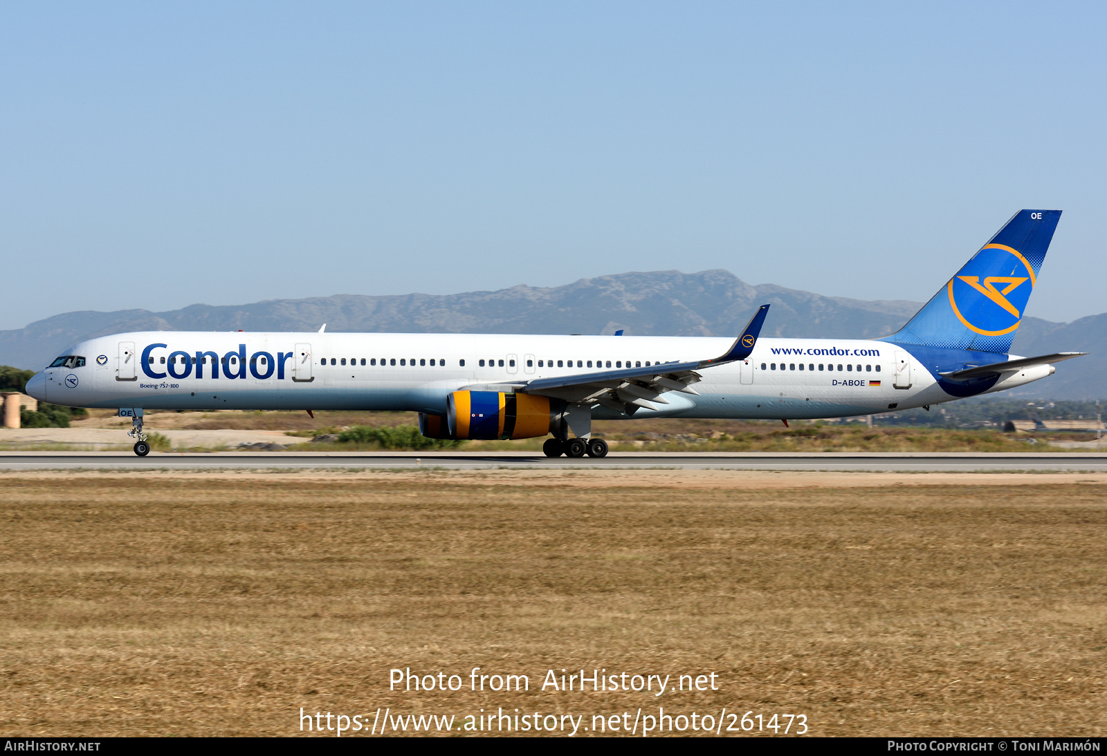 Aircraft Photo of D-ABOE | Boeing 757-330 | Condor Flugdienst | AirHistory.net #261473