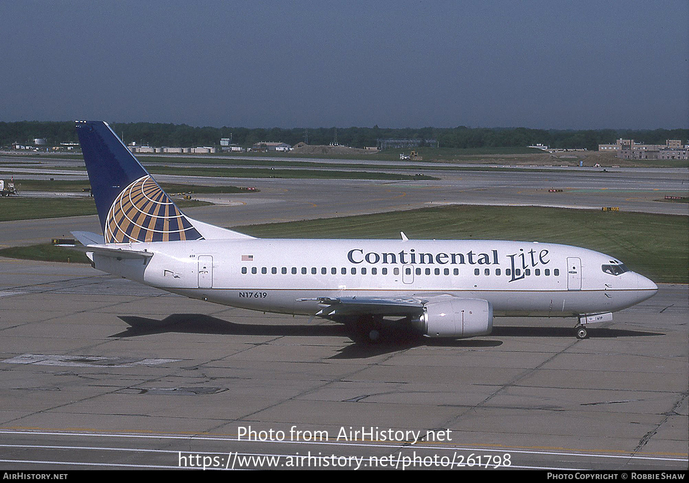 Aircraft Photo of N17619 | Boeing 737-524 | Continental Lite | AirHistory.net #261798