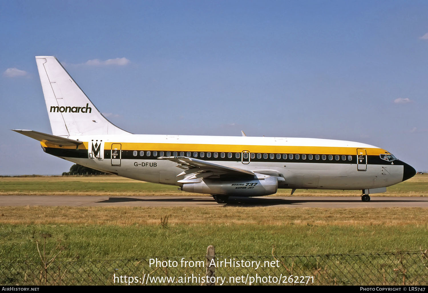 Aircraft Photo of G-DFUB | Boeing 737-2K9/Adv | Monarch Airlines | AirHistory.net #262271