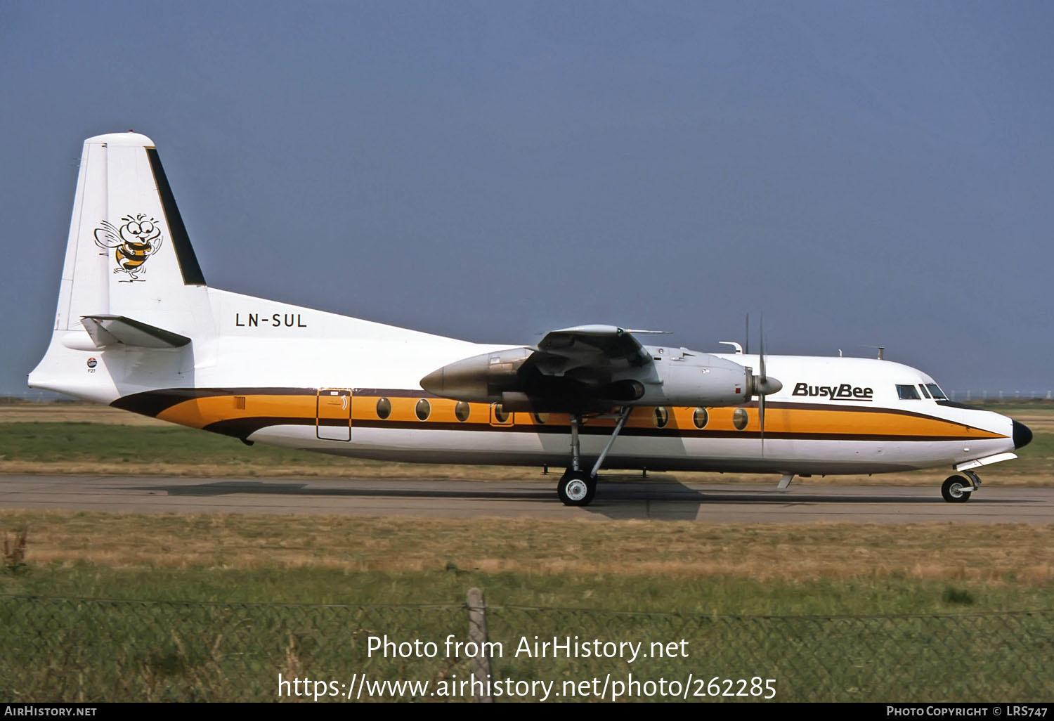 Aircraft Photo of LN-SUL | Fokker F27-100 Friendship | Busy Bee of Norway | AirHistory.net #262285