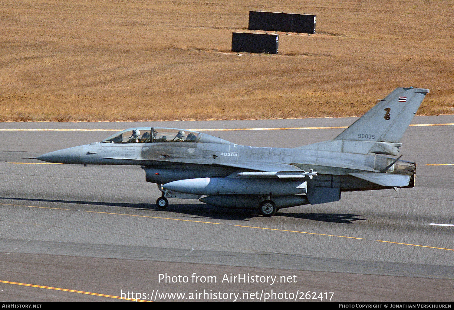 Aircraft Photo of KH19K-22/38 / 90035 | General Dynamics F-16B Fighting Falcon | Thailand - Air Force | AirHistory.net #262417