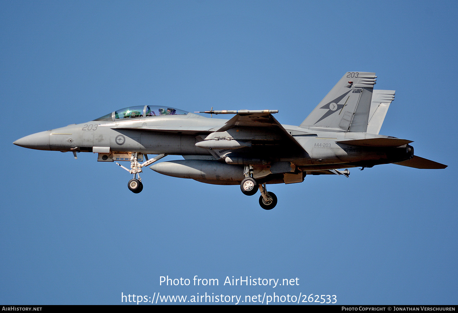 Aircraft Photo of A44-203 | Boeing F/A-18F Super Hornet | Australia - Air Force | AirHistory.net #262533