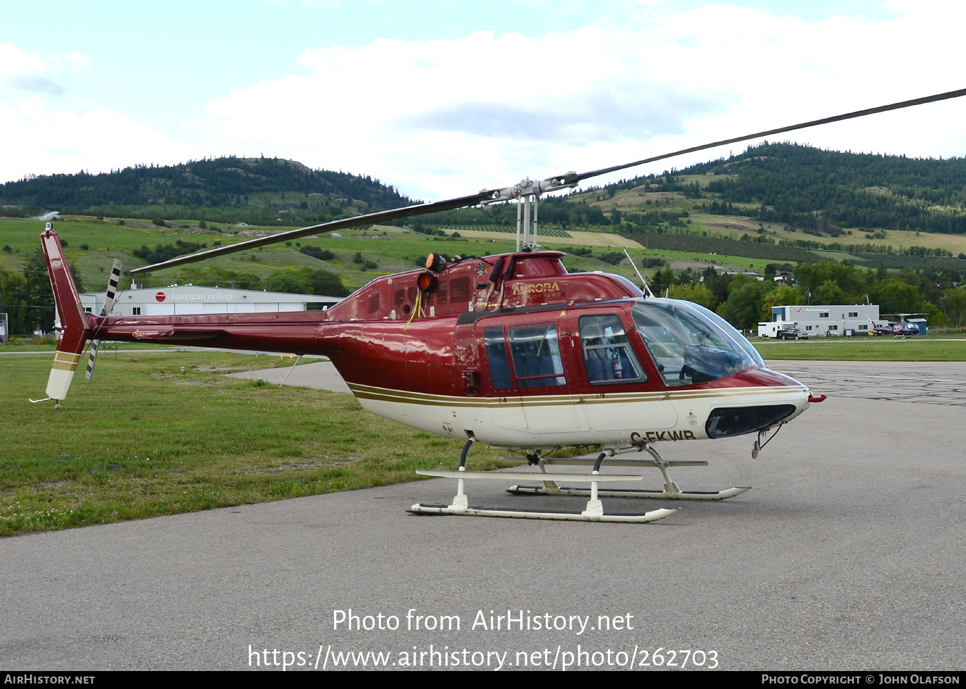 Aircraft Photo of C-FKWB | Bell 206B JetRanger II | Aurora Helicopters | AirHistory.net #262703