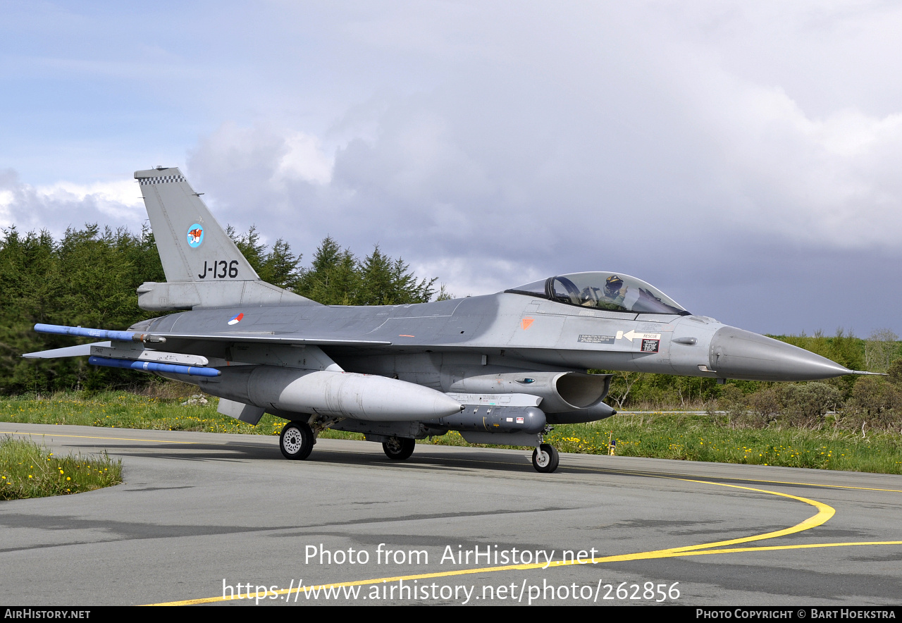 Aircraft Photo of J-136 | General Dynamics F-16AM Fighting Falcon | Netherlands - Air Force | AirHistory.net #262856