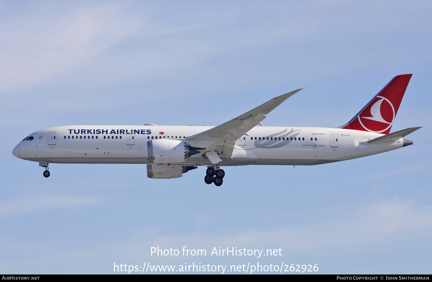 Aircraft Photo of TC-LLF | Boeing 787-9 Dreamliner | Turkish Airlines | AirHistory.net #262926