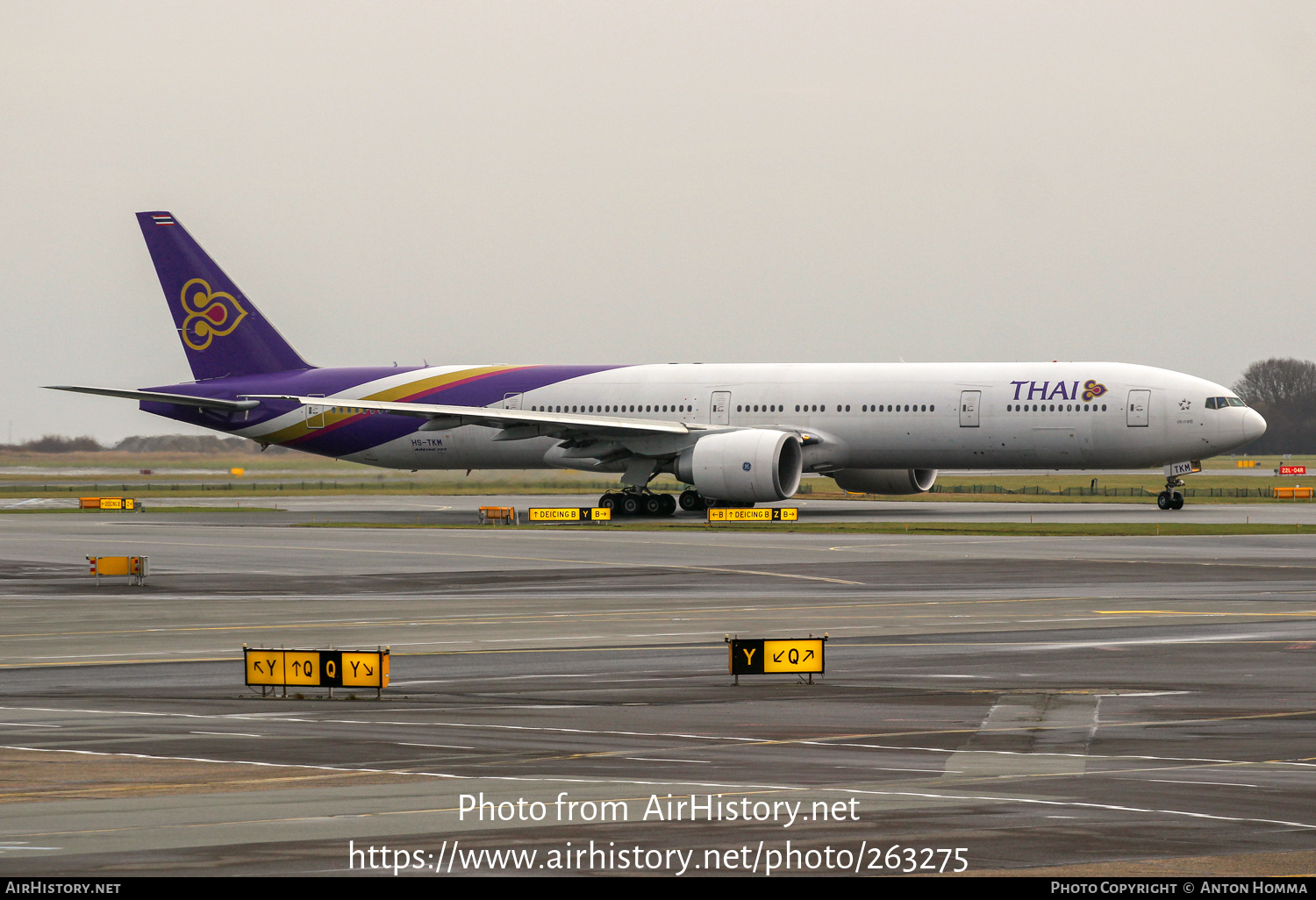 Aircraft Photo of HS-TKM | Boeing 777-3AL/ER | Thai Airways International | AirHistory.net #263275