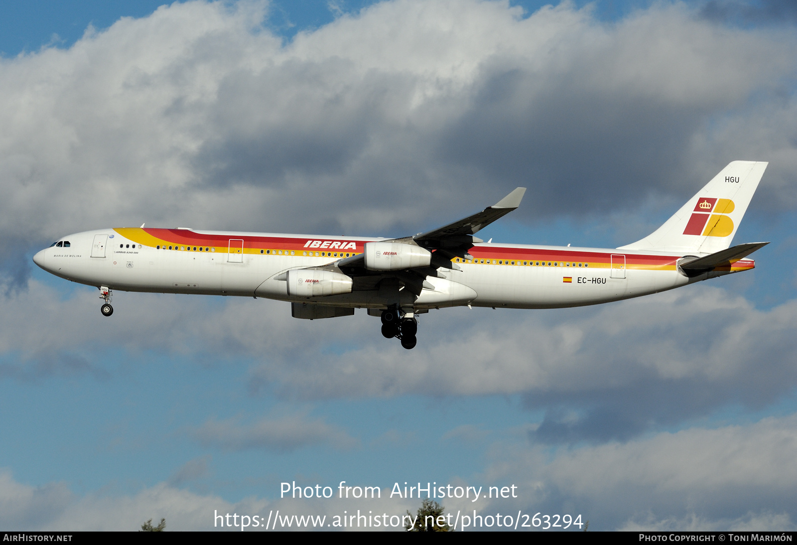 Aircraft Photo of EC-HGU | Airbus A340-313 | Iberia | AirHistory.net #263294