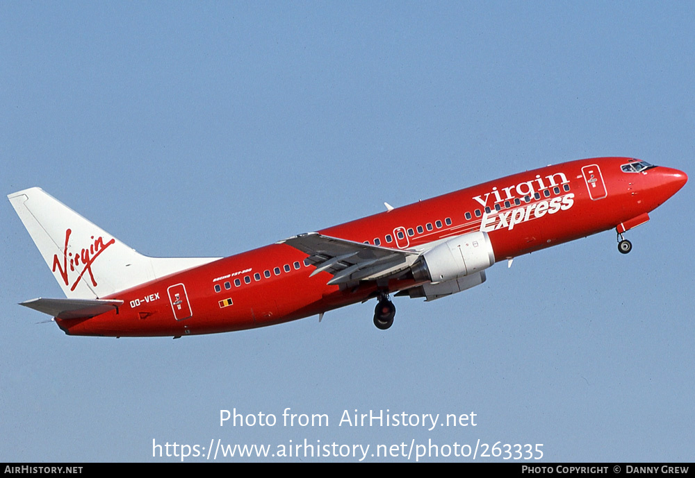 Aircraft Photo of OO-VEX | Boeing 737-36N | Virgin Express | AirHistory.net #263335